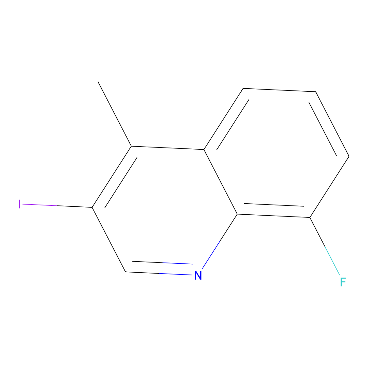 8-Fluoro-3-iodo-4-methylquinoline molecular structure, CAS 2245282-60-2