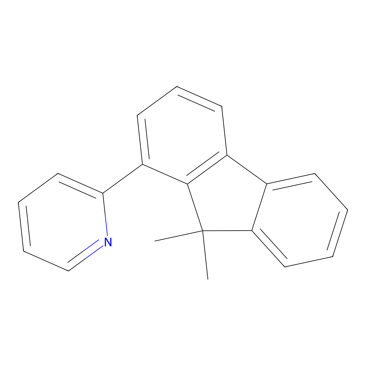 2-(9,9-Dimethyl-9H-fluoren-1-yl)pyridine molecular structure, CAS 2245340-39-8