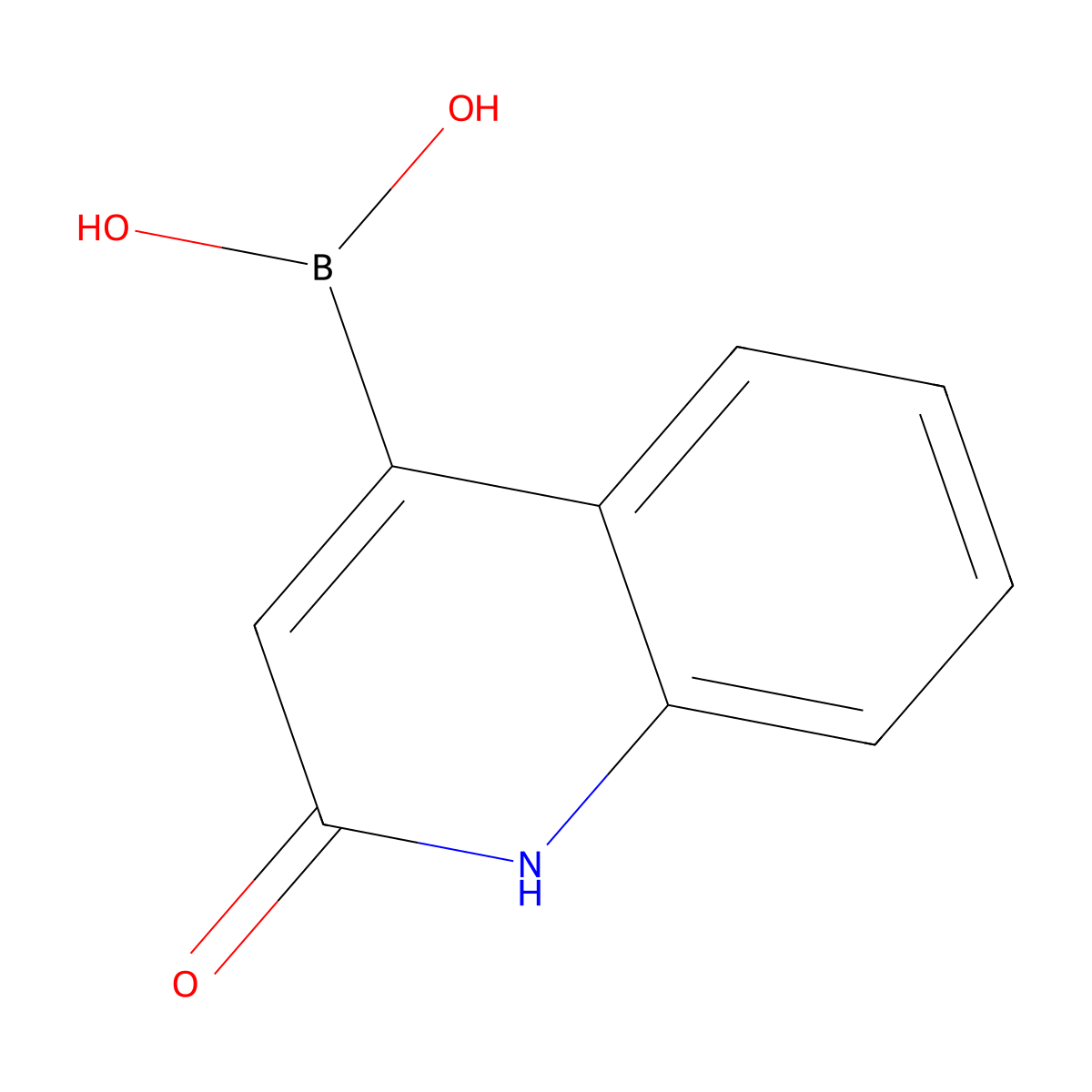 (2-Hydroxyquinolin-4-yl)boronic acid molecular structure, CAS 2245349-21-5