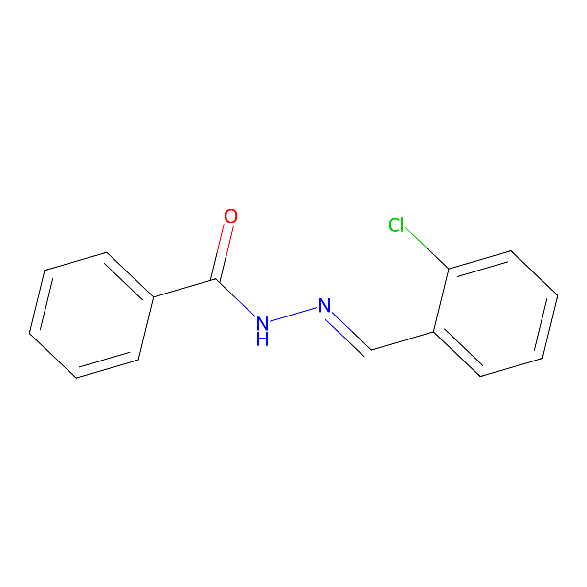 N-[(2-chlorophenyl)methylideneamino]benzamide molecular structure, CAS 22454-53-1