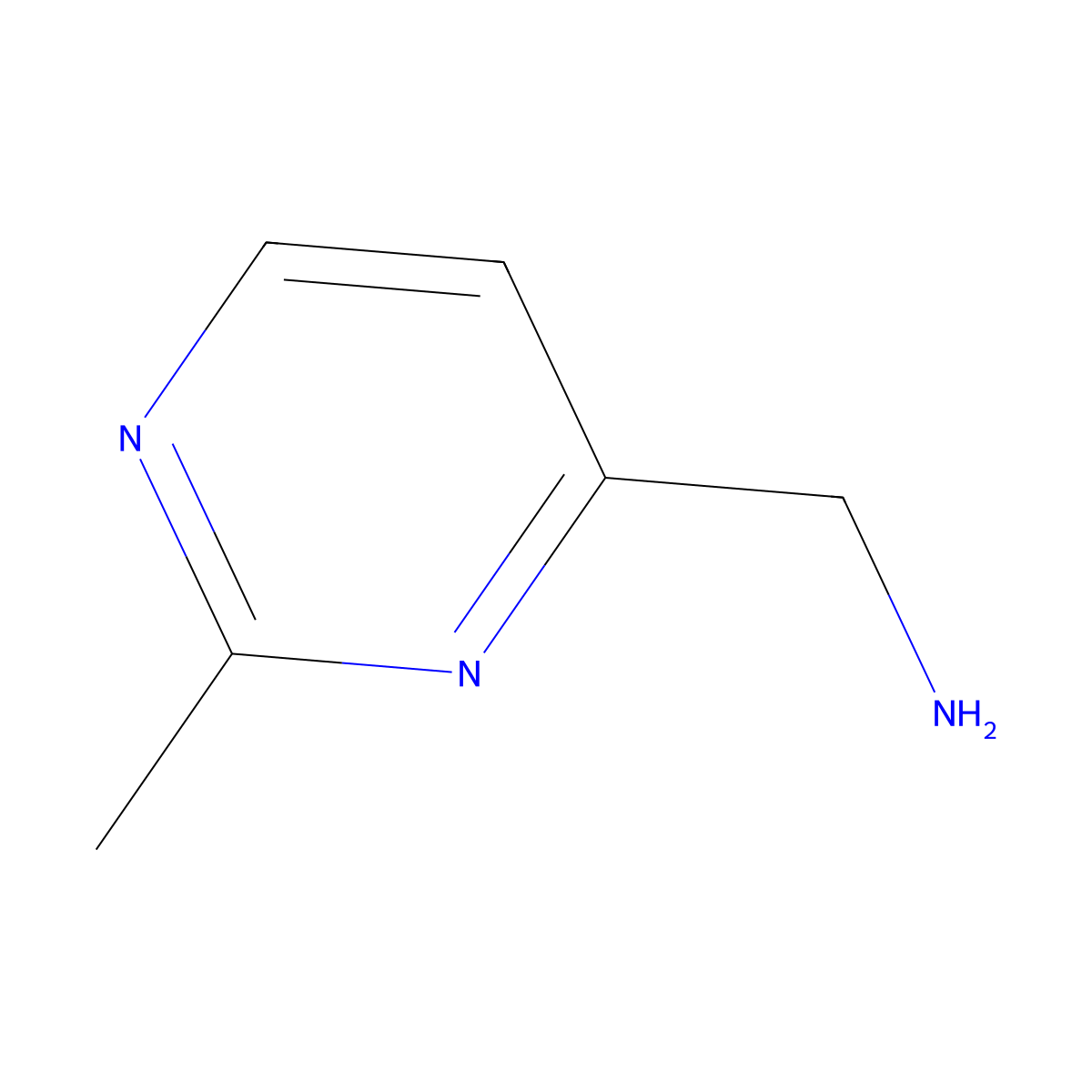 (2-Methylpyrimidin-4-yl)methanamine molecular structure, CAS 22454-79-1