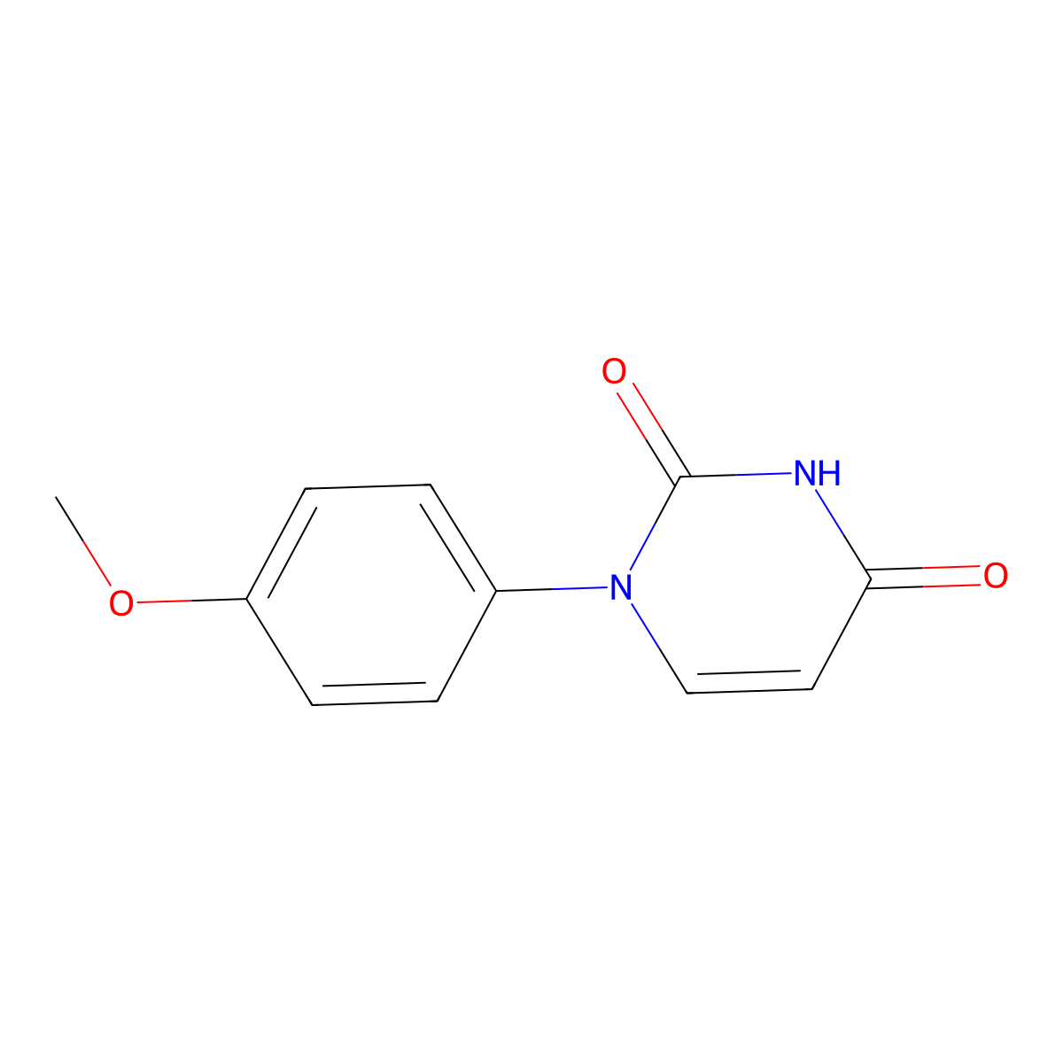 1-(4-methoxyphenyl)pyrimidine-2,4(1H,3H)-dione molecular structure, CAS 22455-93-2