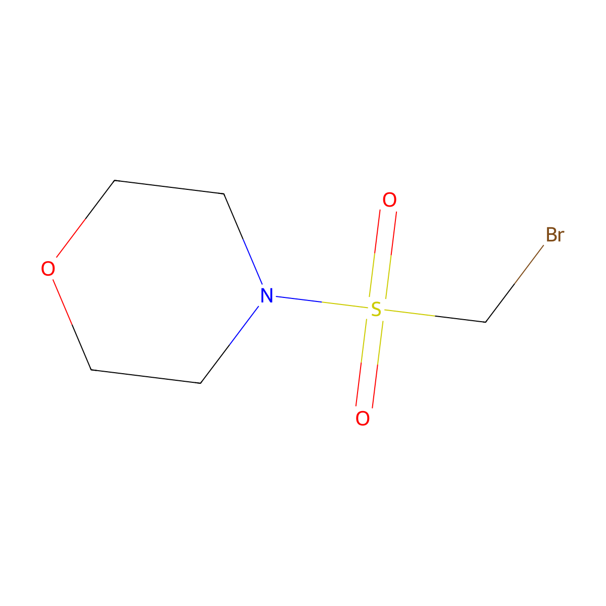 4-Bromomethanesulfonylmorpholine molecular structure, CAS 22457-12-1