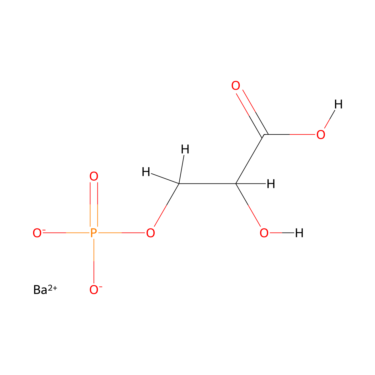 Glyceric acid 3-(barium phosphate) molecular structure, CAS 22457-55-2