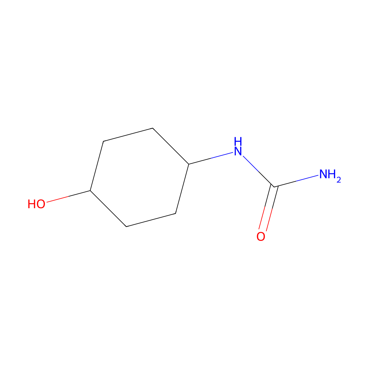 (4-Hydroxycyclohexyl)urea molecular structure, CAS 22457-81-4