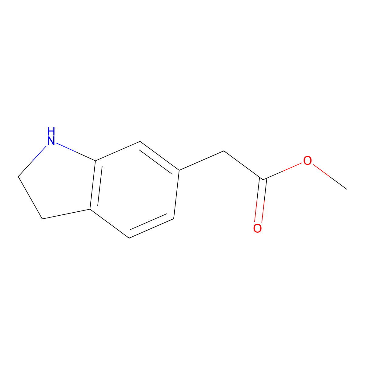 Methyl 2-(indolin-6-yl)acetate molecular structure, CAS 224570-10-9