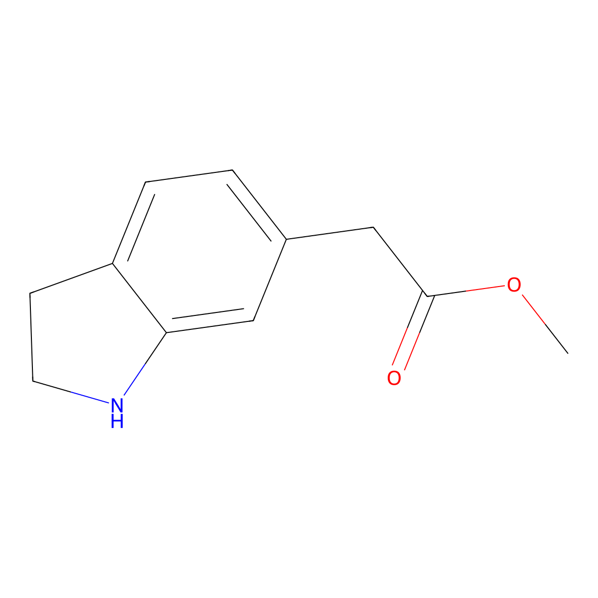 Methyl 2-(indolin-6-yl)acetate molecular structure, CAS 224570-10-9