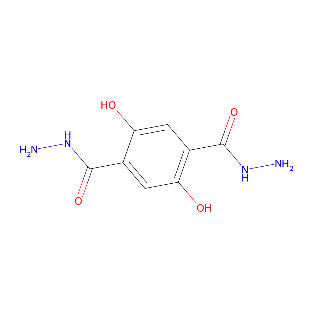 2,5-Dihydroxyterephthalohydrazide molecular structure, CAS 2245708-24-9
