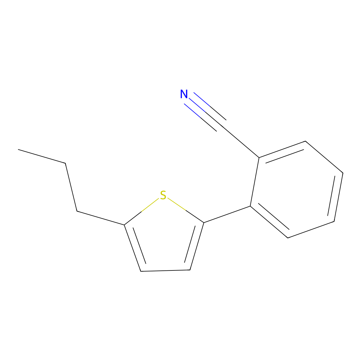 2-(5-Propyl-2-thienyl)benzonitrile molecular structure, CAS 2245745-93-9