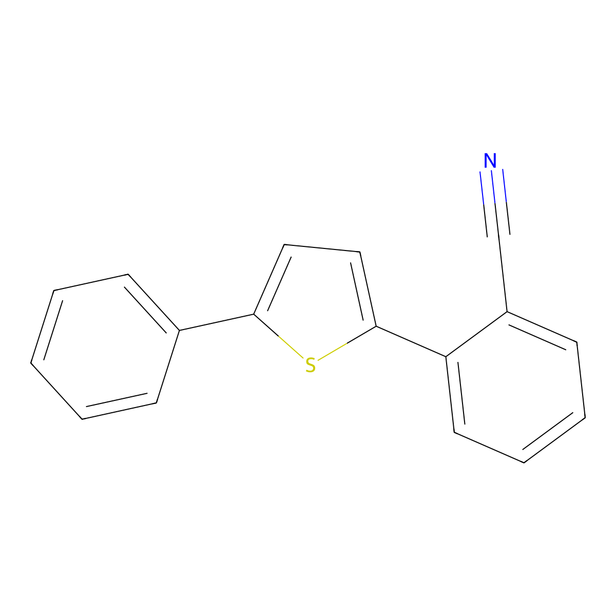 2-(5-Phenyl-2-thienyl)benzonitrile molecular structure, CAS 2245745-94-0