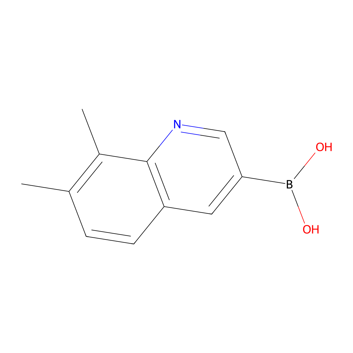 (7,8-Dimethylquinolin-3-yl)boronic acid molecular structure, CAS 2245771-14-4