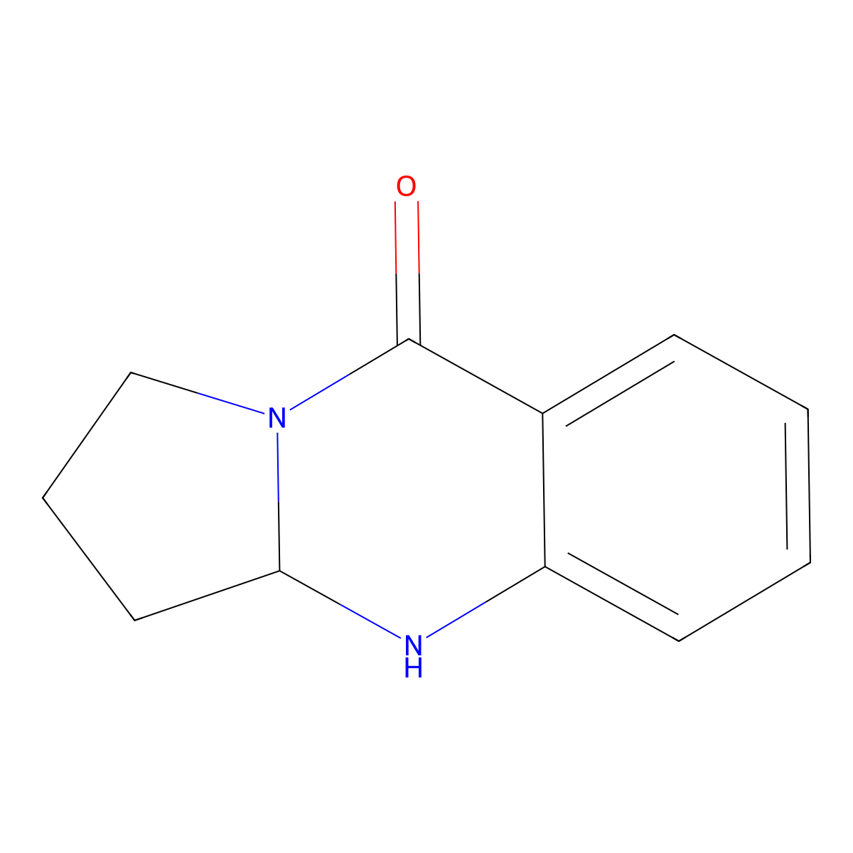 1H,2H,3H,3aH,4H,9H-pyrrolo[2,1-b]quinazolin-9-one molecular structure, CAS 22458-10-2