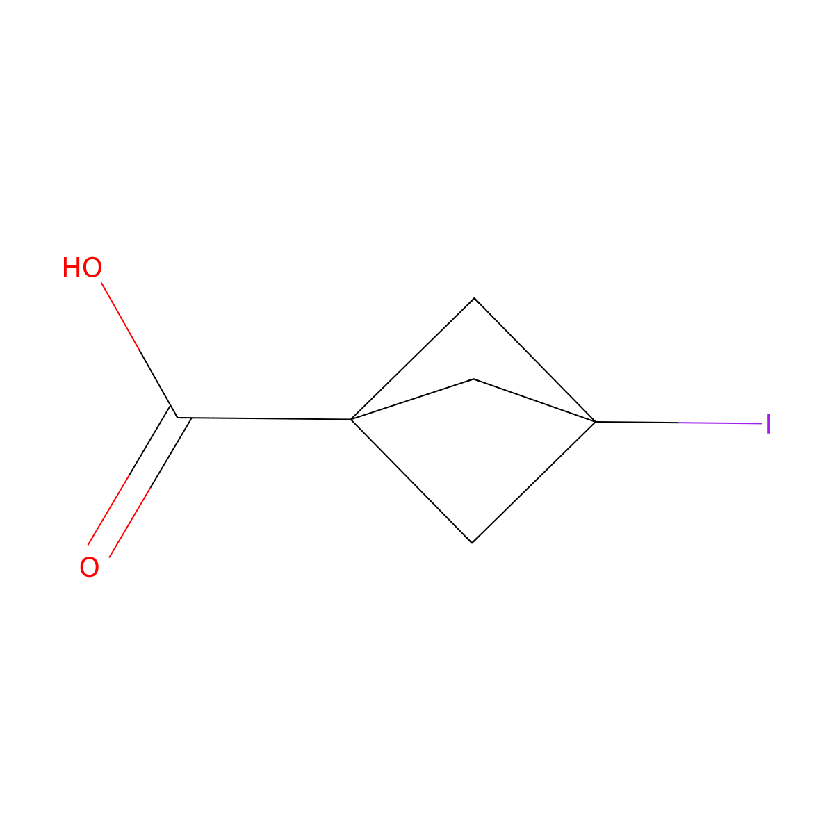 3-Iodobicyclo[1.1.1]pentane-1-carboxylic acid molecular structure, CAS 224584-16-1