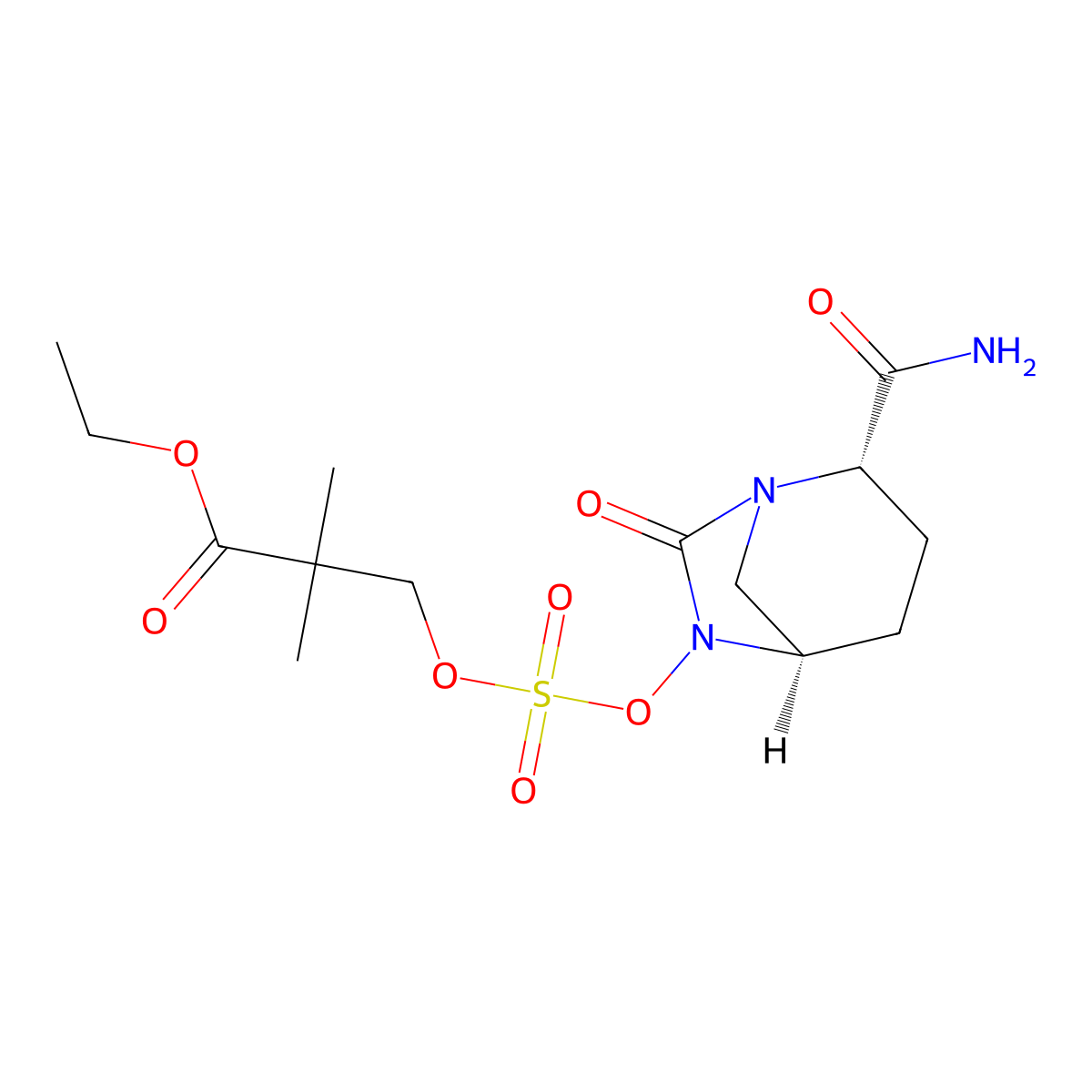 Avibactam Tomilopil molecular structure, CAS 2245880-46-8