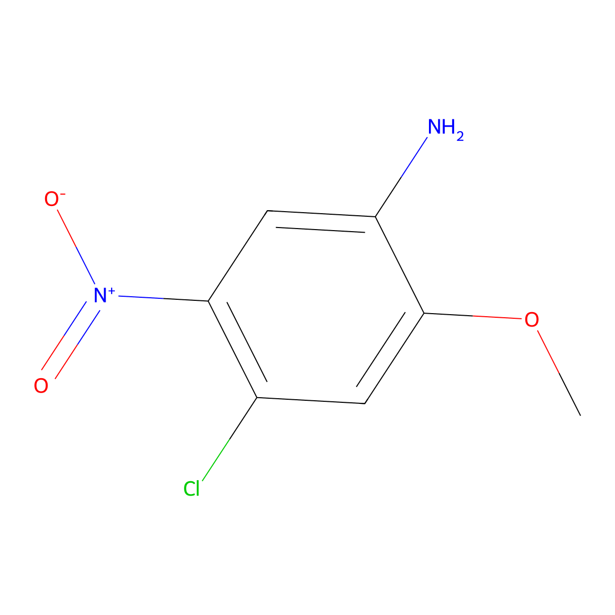 4-Chloro-2-methoxy-5-nitroaniline molecular structure, CAS 22459-72-9