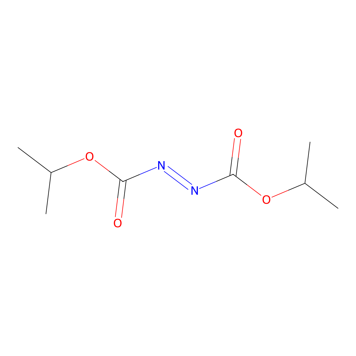 Diisopropyl diazene-1,2-dicarboxylate molecular structure, CAS 2246-83-5