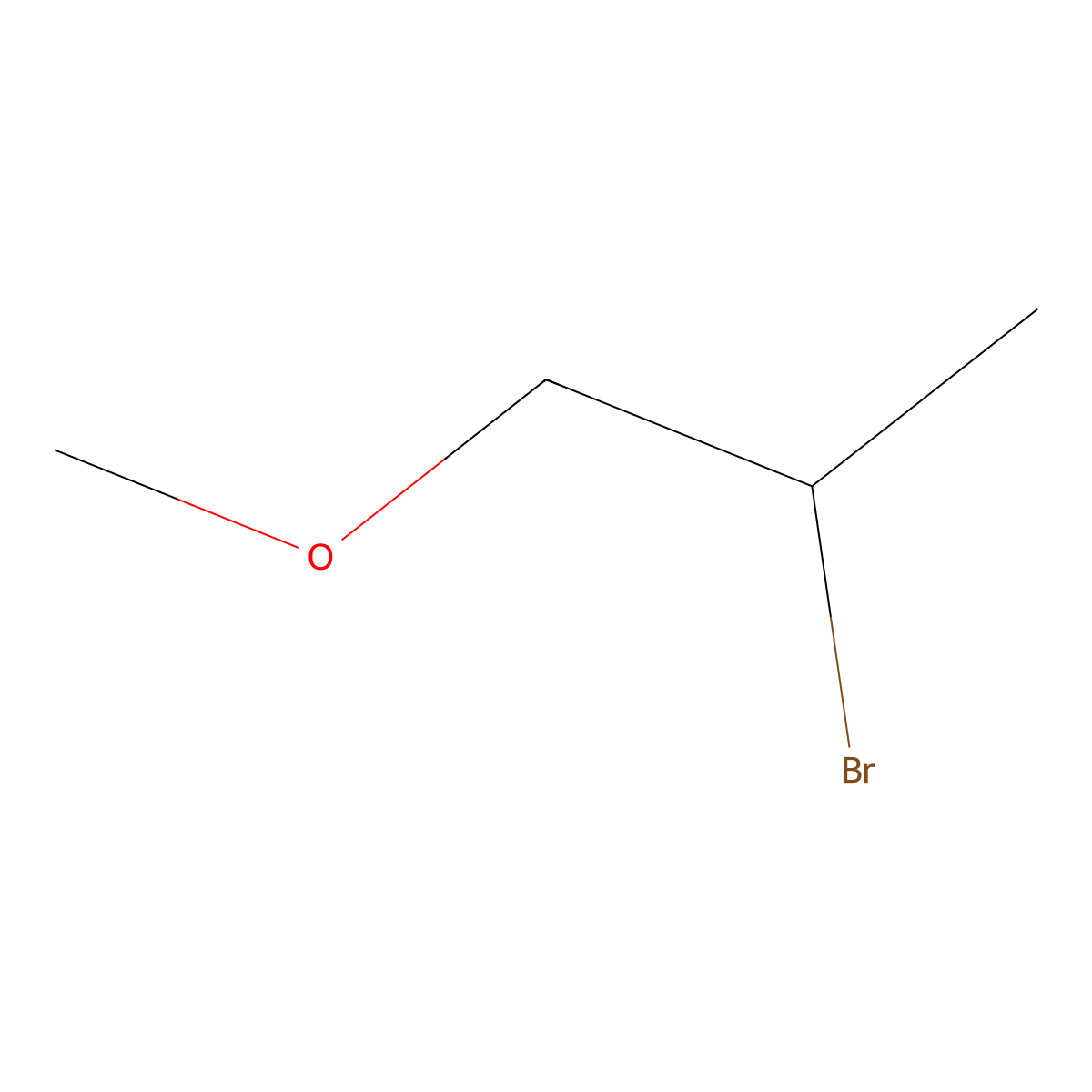 2-Bromo-1-methoxypropane molecular structure, CAS 22461-48-9