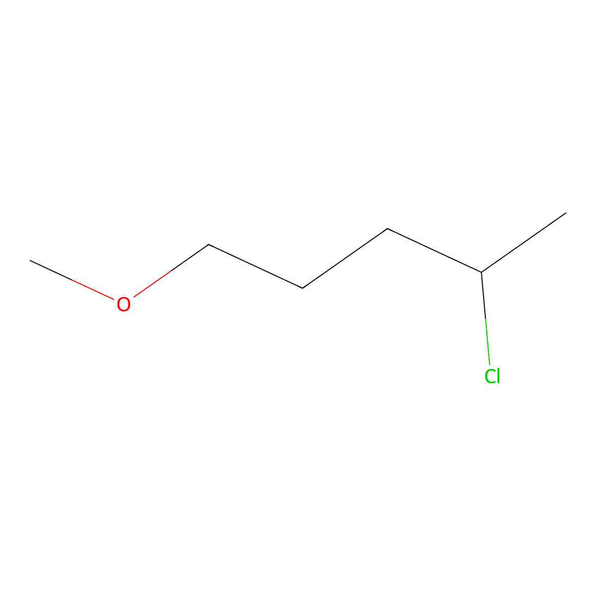 4-Chloro-1-methoxypentane molecular structure, CAS 22461-51-4