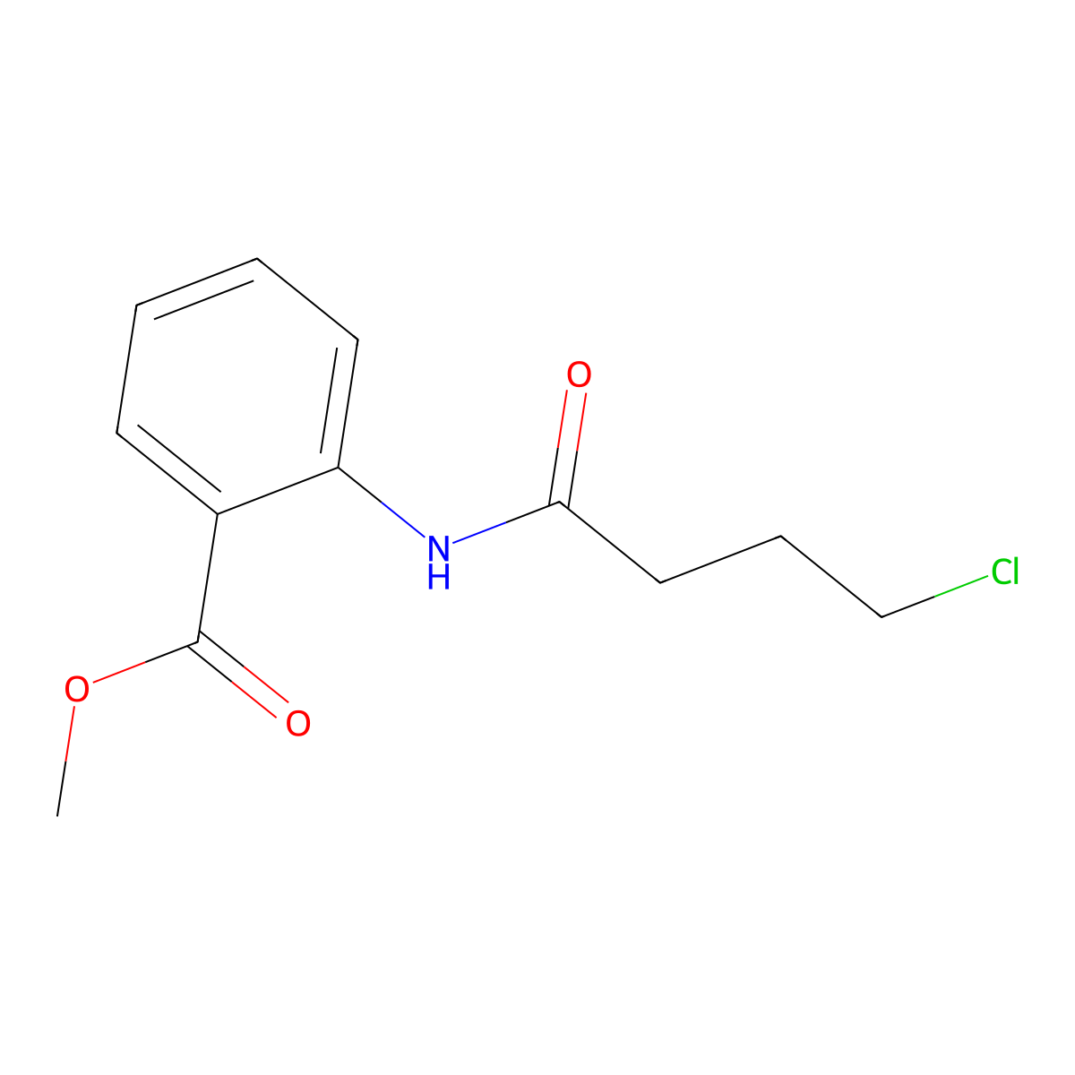 Methyl 2-(4-chlorobutanoylamino)benzoate molecular structure, CAS 22462-27-7