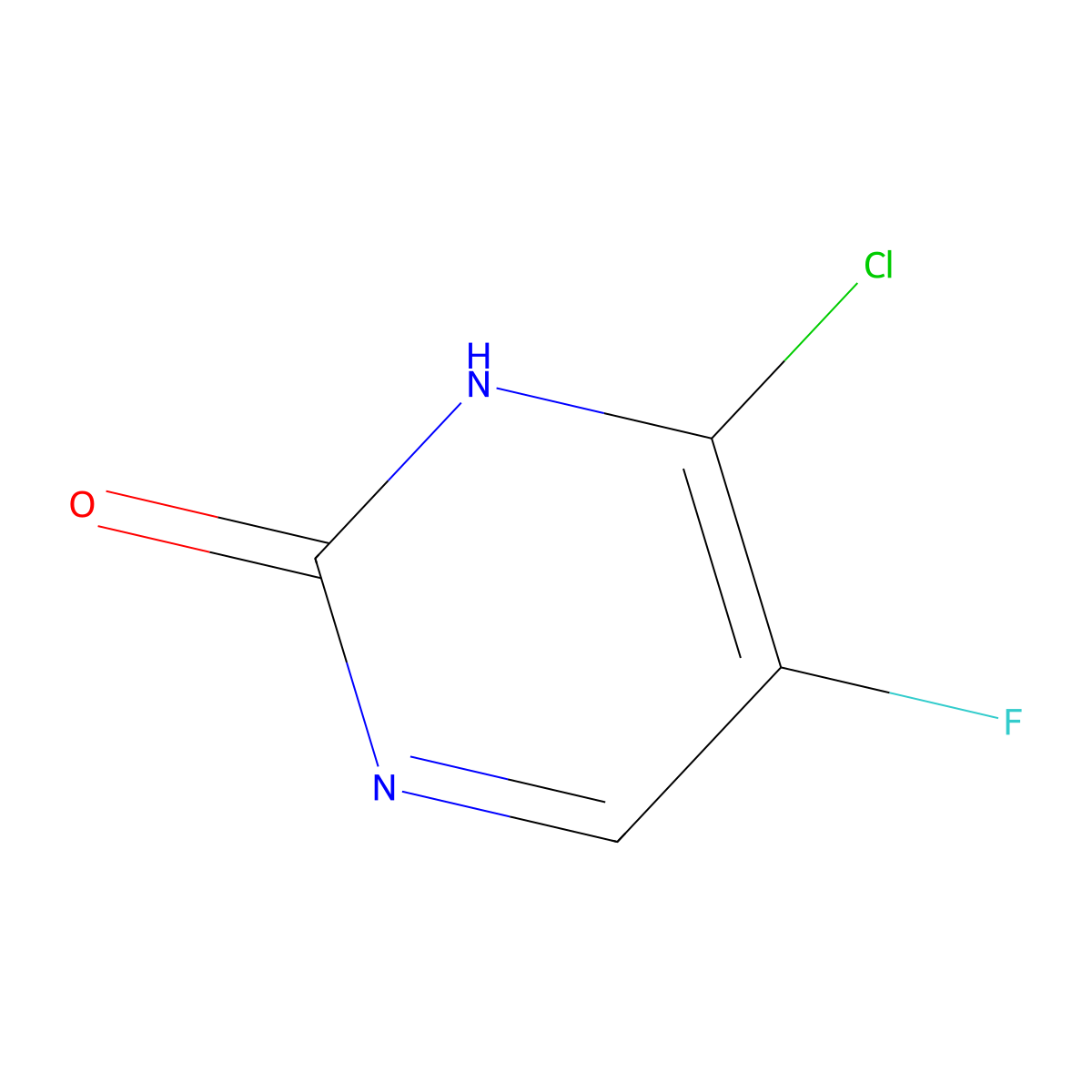 6-Chloro-5-fluoropyrimidin-2(1H)-one molecular structure, CAS 22462-34-6