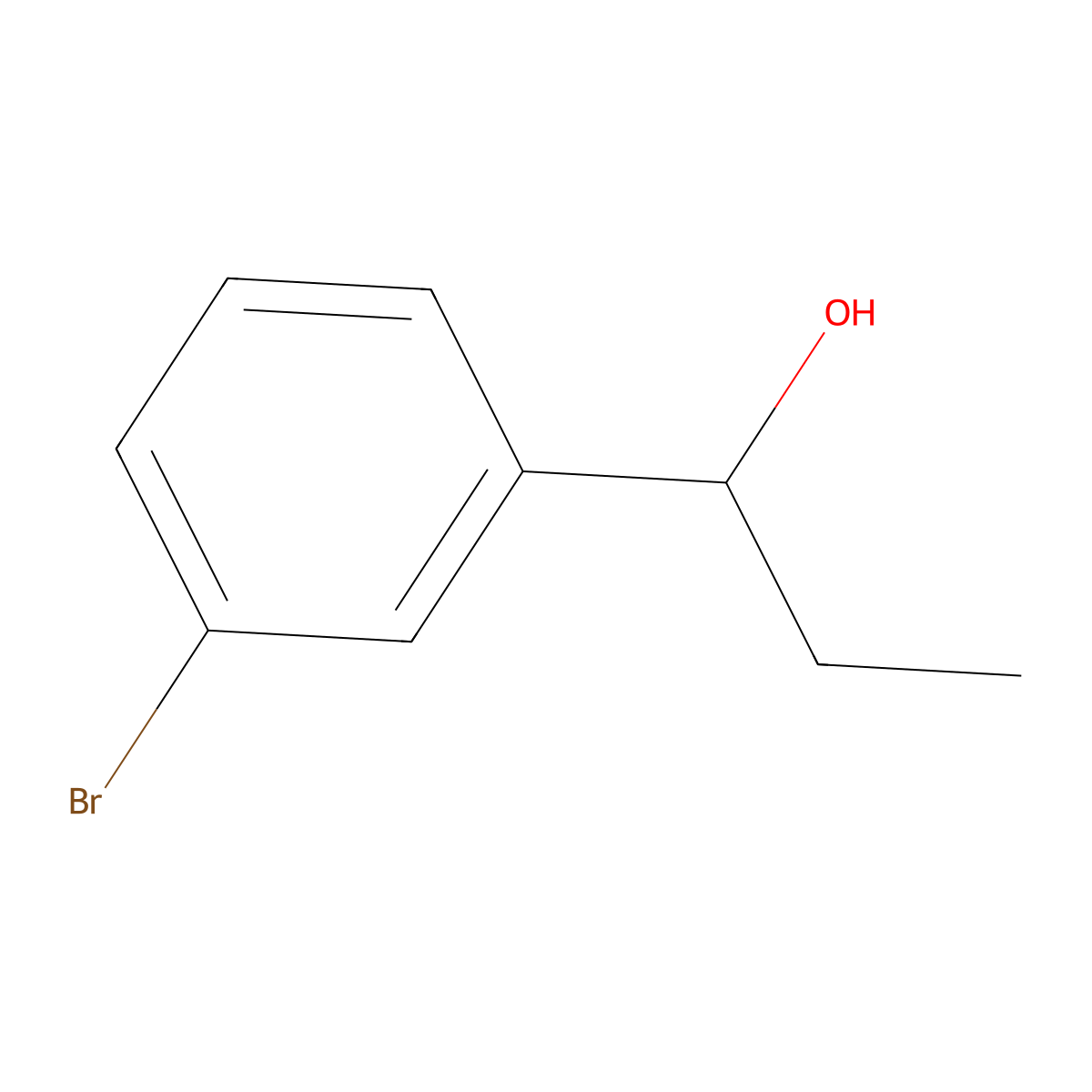1-(3-Bromophenyl)propan-1-ol molecular structure, CAS 224622-38-2