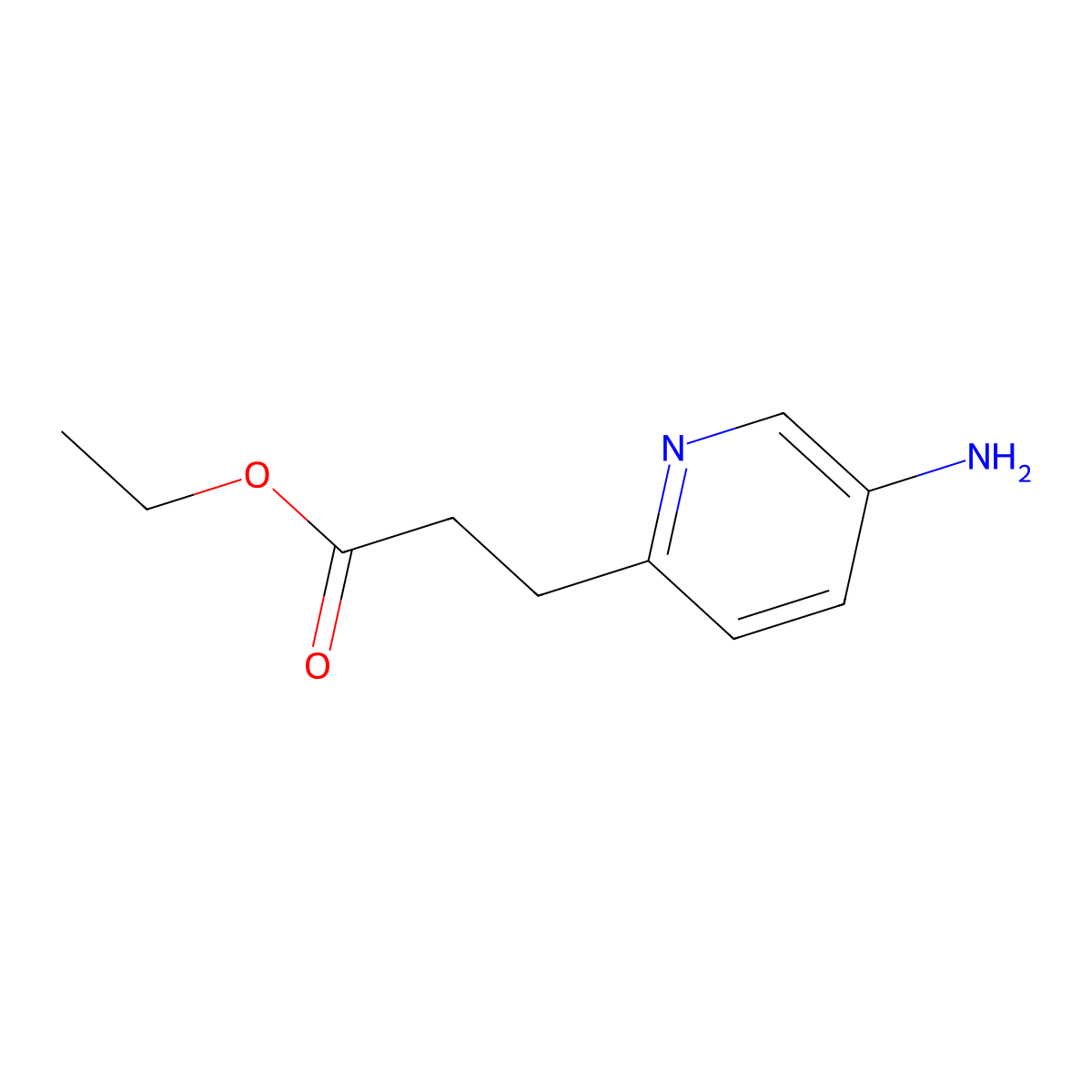 Ethyl 5-amino-2-pyridinepropanoate molecular structure, CAS 224635-22-7