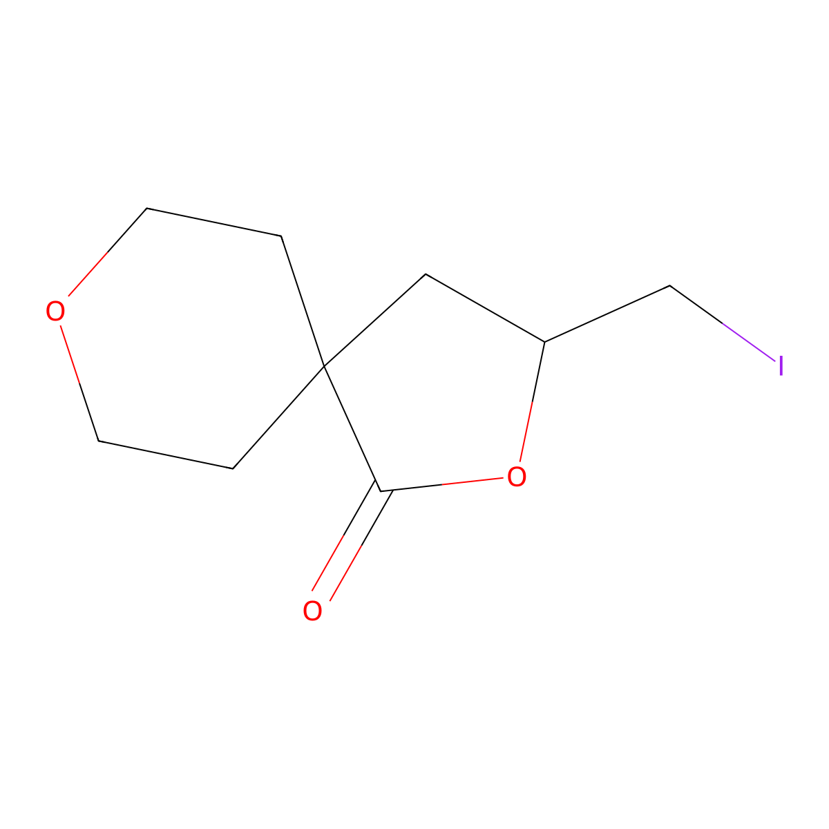 3-(Iodomethyl)-2,8-dioxaspiro[4.5]decan-1-one molecular structure, CAS 2246354-70-9