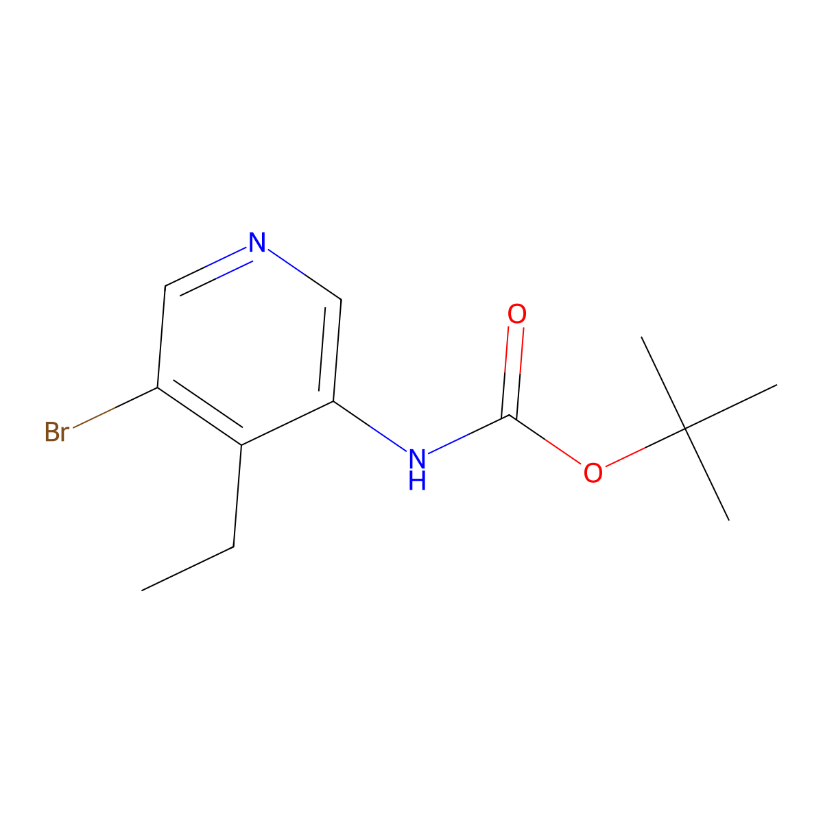 tert-Butyl (5-bromo-4-ethylpyridin-3-yl)carbamate molecular structure, CAS 2246366-90-3