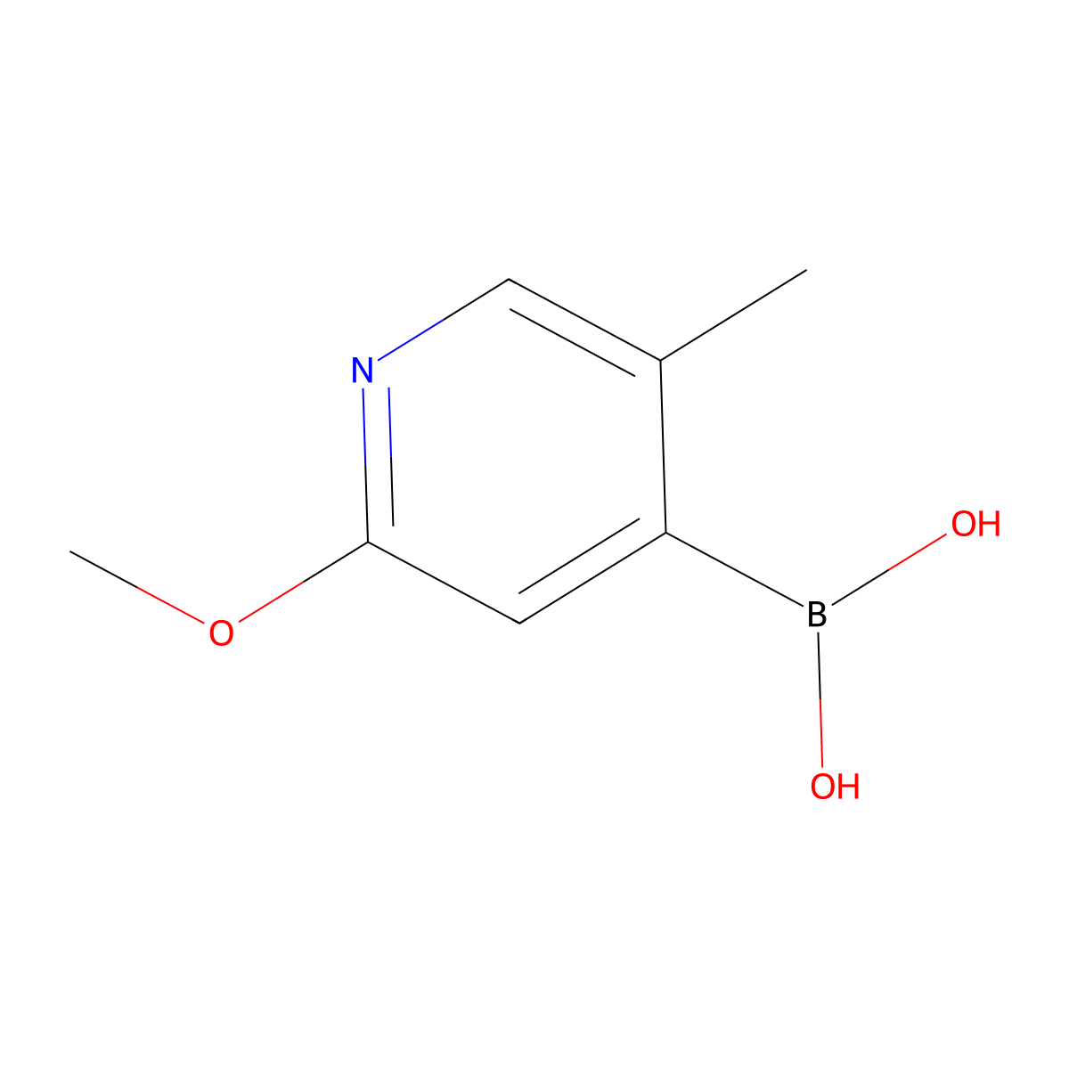 (2-Methoxy-5-methylpyridin-4-yl)boronic acid molecular structure, CAS 2246370-65-8