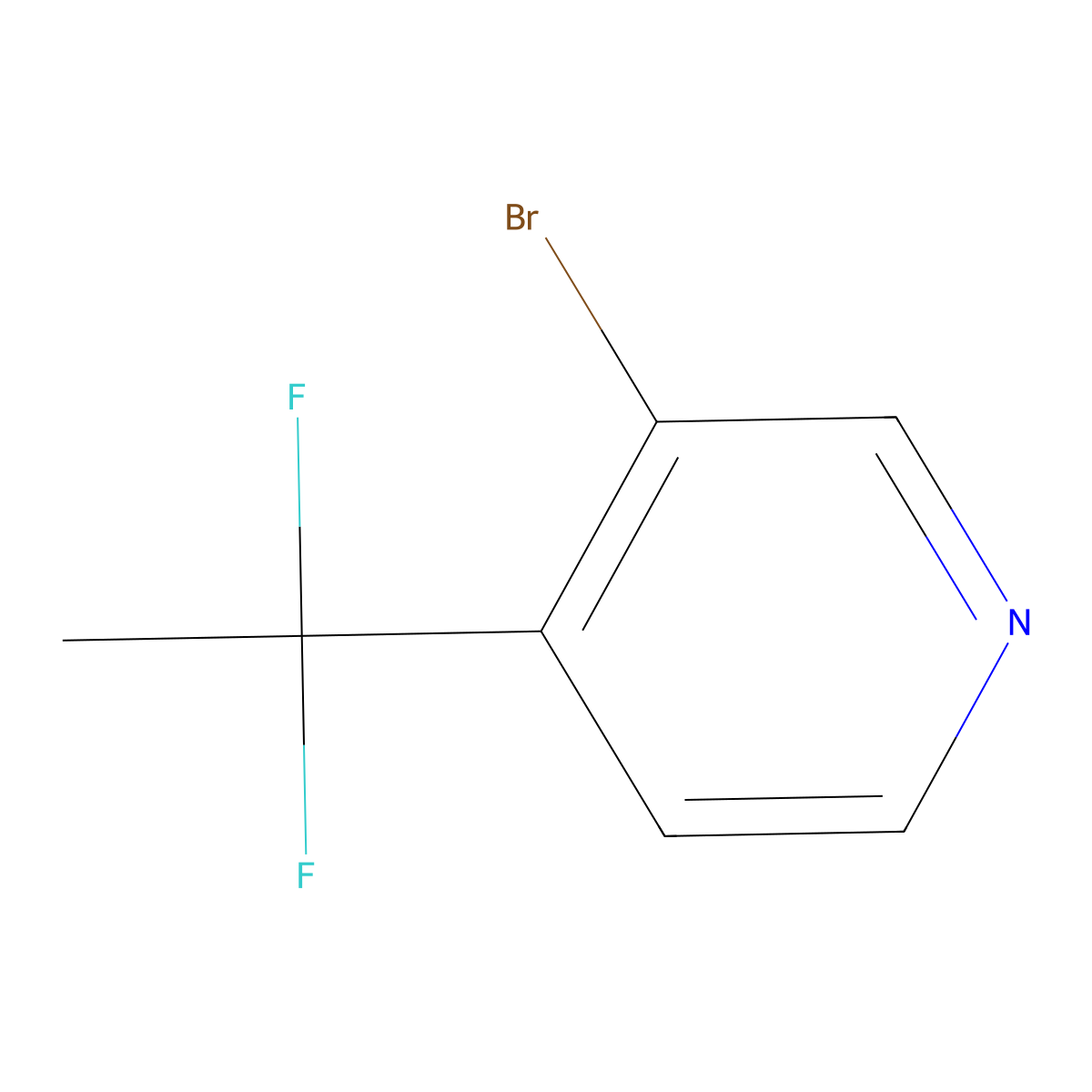 3-Bromo-4-(1,1-difluoroethyl)pyridine molecular structure, CAS 2246373-31-7