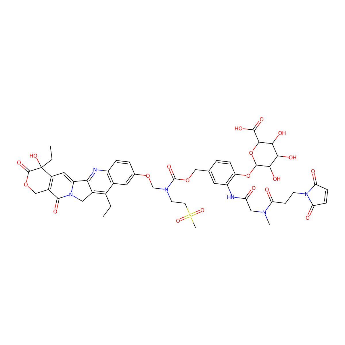 MAC glucuronide phenol-linked SN-38 molecular structure, CAS 2246380-69-6