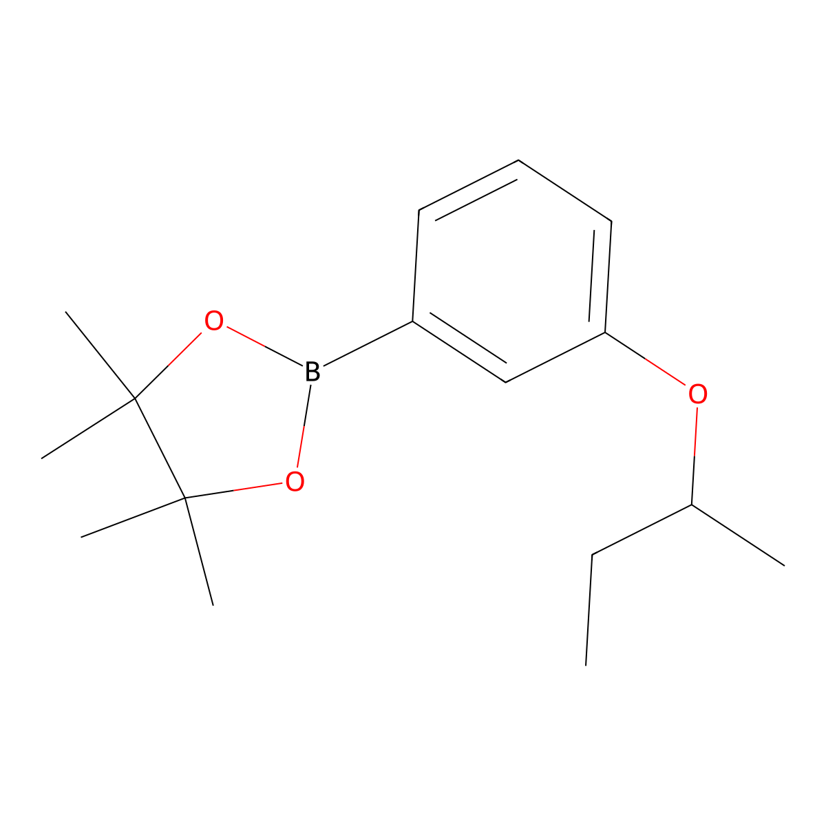 2-(3-(Sec-butoxy)phenyl)-4,4,5,5-tetramethyl-1,3,2-dioxaborolane molecular structure, CAS 2246430-27-1
