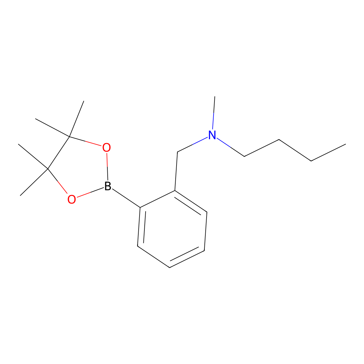 Butyl(methyl){[2-(tetramethyl-1,3,2-dioxaborolan-2-yl)phenyl]methyl}amine molecular structure, CAS 2246485-99-2