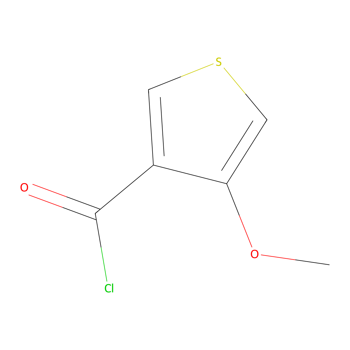 4-Methoxythiophene-3-carbonyl chloride molecular structure, CAS 224649-28-9