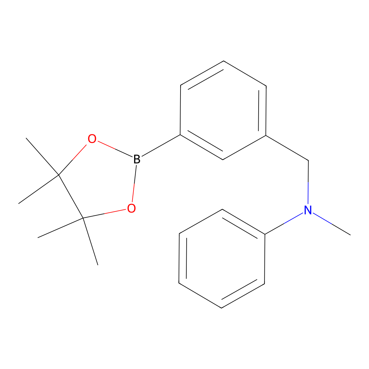 N-Methyl-N-(3-(4,4,5,5-tetramethyl-1,3,2-dioxaborolan-2-YL)benzyl)aniline molecular structure, CAS 2246497-56-1