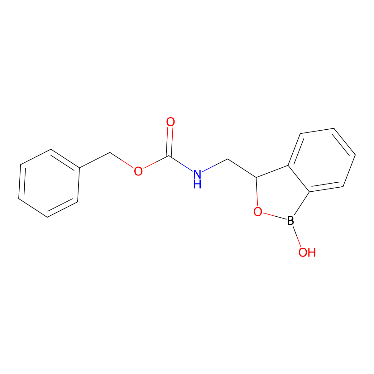 benzyl N-[(1-hydroxy-1,3-dihydro-2,1-benzoxaborol-3-yl)methyl]carbamate molecular structure, CAS 2246498-35-9