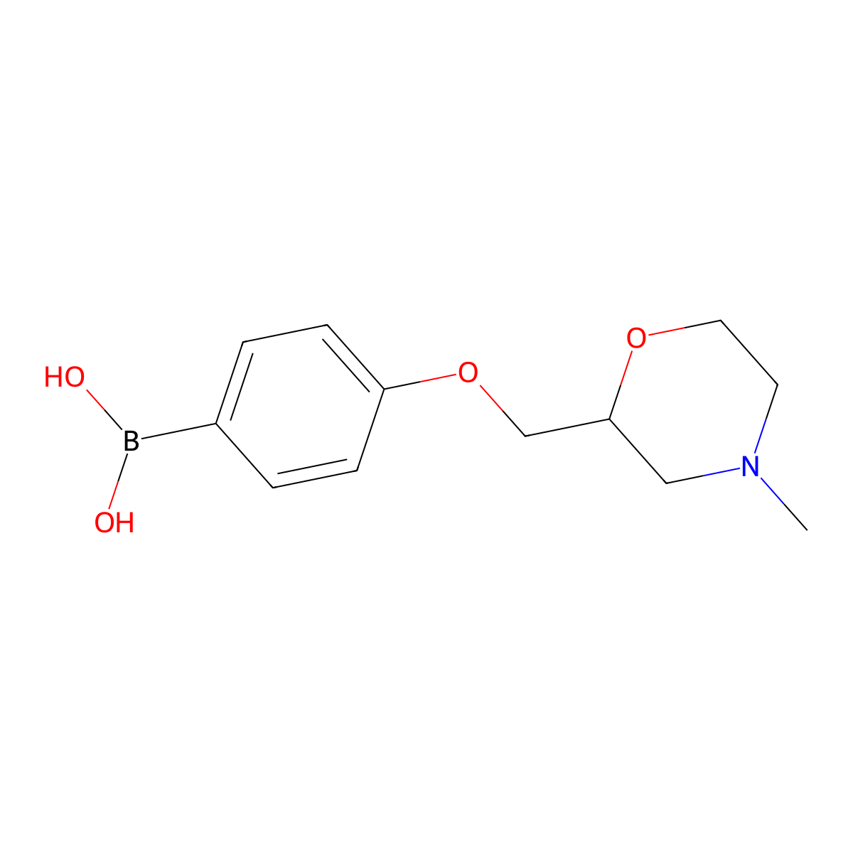 {4-[(4-Methylmorpholin-2-yl)methoxy]phenyl}boronic acid molecular structure, CAS 2246510-47-2