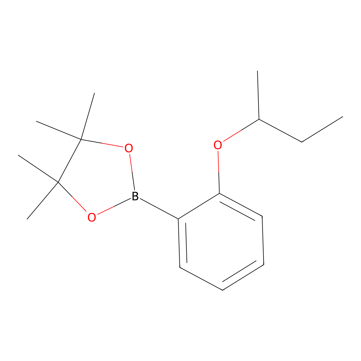 2-[2-(Butan-2-yloxy)phenyl]-4,4,5,5-tetramethyl-1,3,2-dioxaborolane molecular structure, CAS 2246539-92-2