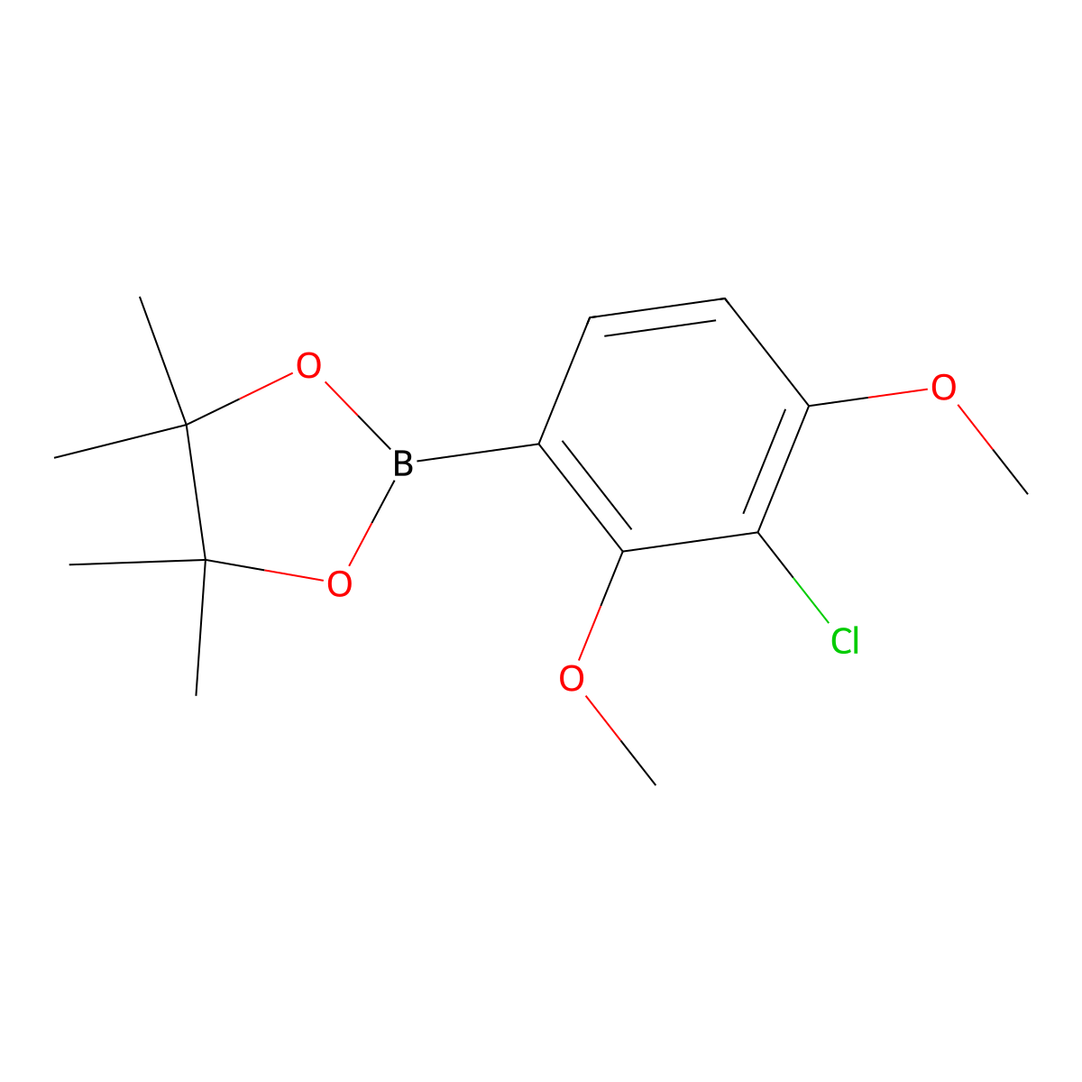 2-(3-Chloro-2,4-dimethoxyphenyl)-4,4,5,5-tetramethyl-1,3,2-dioxaborolane molecular structure, CAS 2246543-81-5