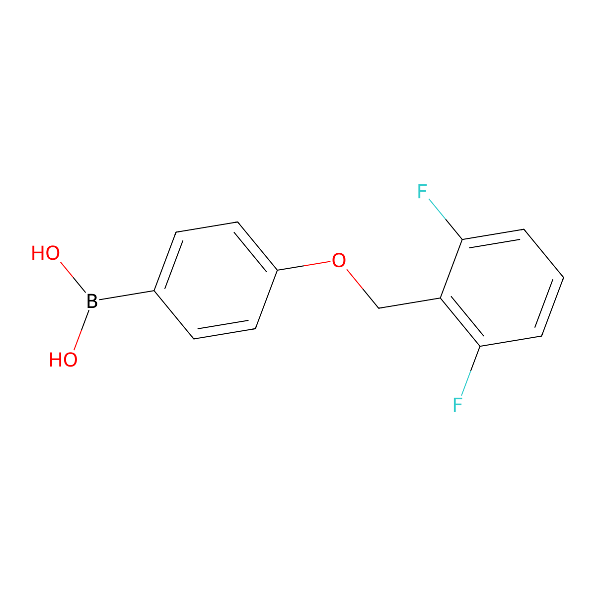 (4-((2,6-Difluorobenzyl)oxy)phenyl)boronic acid molecular structure, CAS 2246544-61-4