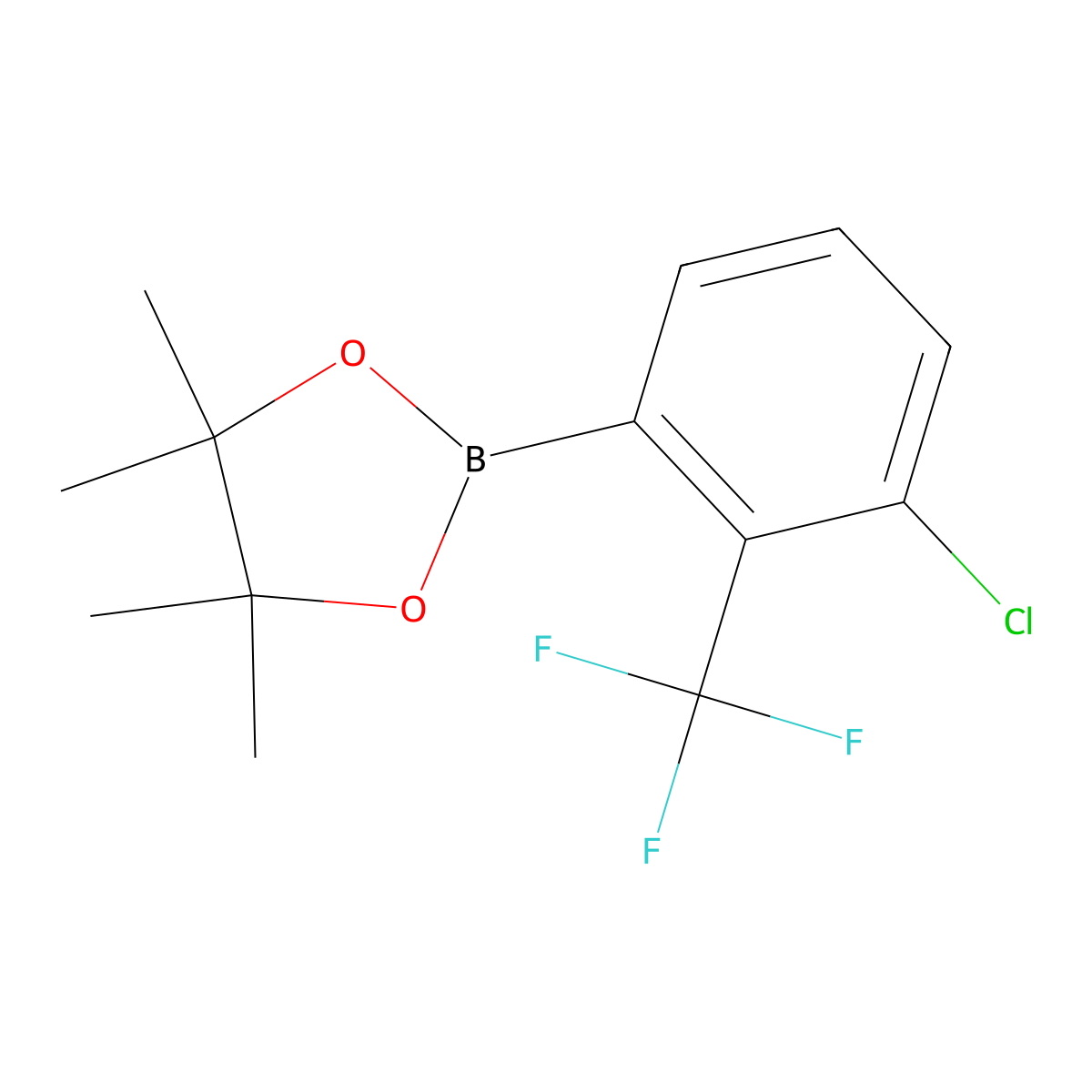2-(3-Chloro-2-(trifluoromethyl)phenyl)-4,4,5,5-tetramethyl-1,3,2-dioxaborolane molecular structure, CAS 2246545-93-5