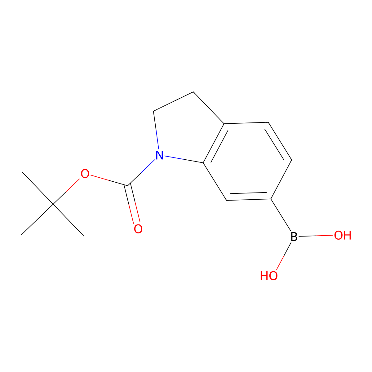 1-(tert-Butoxycarbonyl)indolin-6-yl-6-boronic acid molecular structure, CAS 2246553-09-1