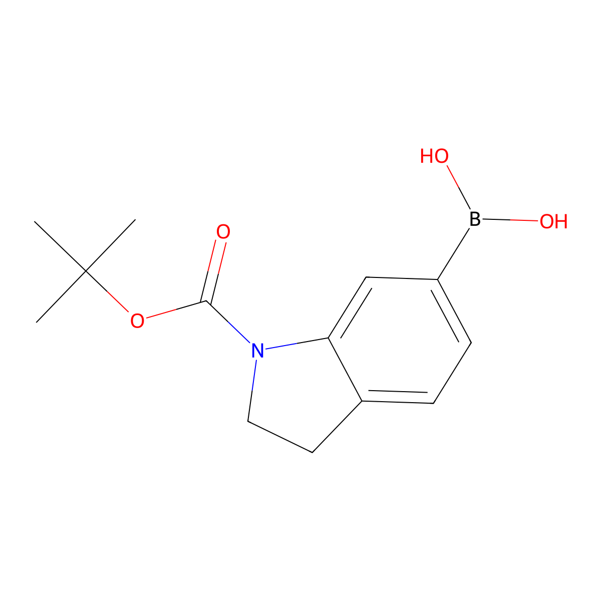 1-(tert-Butoxycarbonyl)indolin-6-yl-6-boronic acid molecular structure, CAS 2246553-09-1