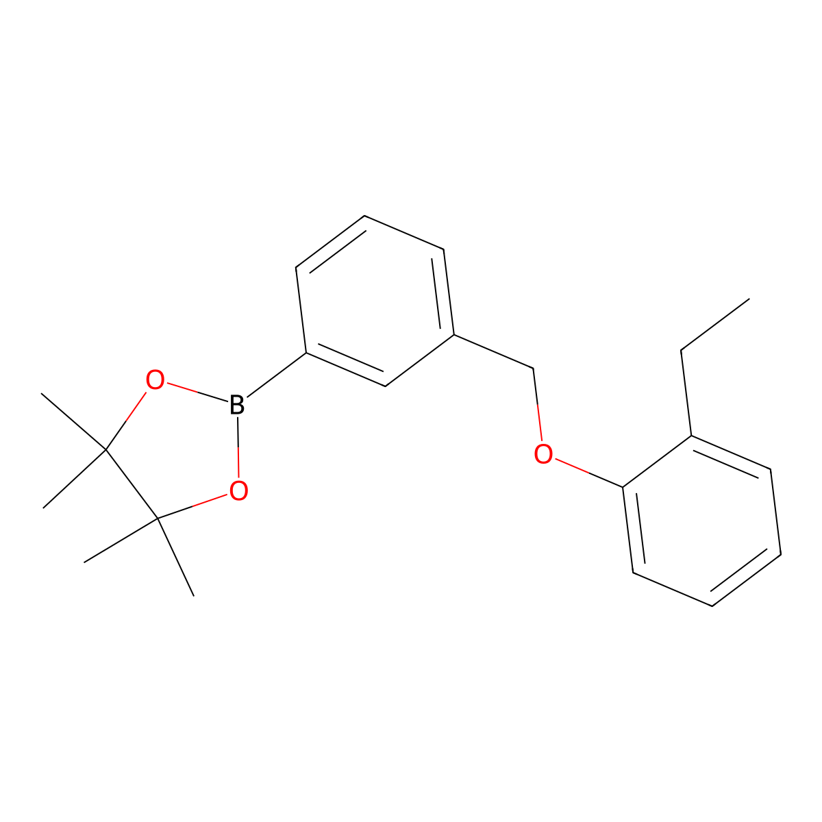2-(3-((2-Ethylphenoxy)methyl)phenyl)-4,4,5,5-tetramethyl-1,3,2-dioxaborolane molecular structure, CAS 2246556-15-8