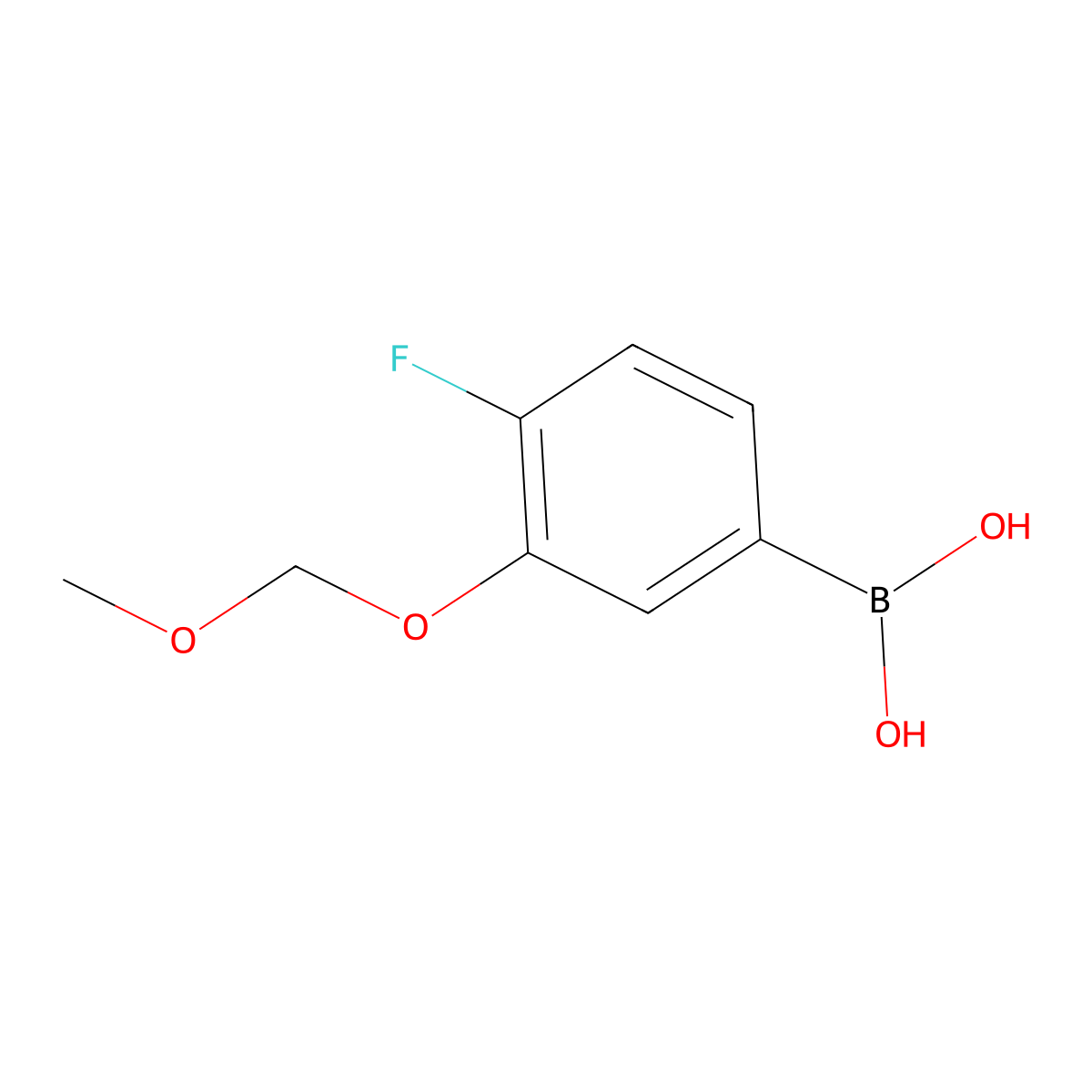 4-Fluoro-3-(methoxymethoxy)phenylboronic acid molecular structure, CAS 2246556-68-1