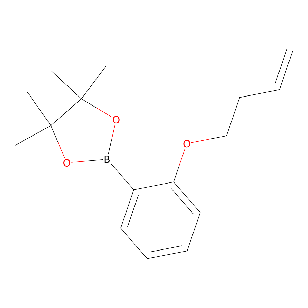 2-[2-(But-3-en-1-yloxy)phenyl]-4,4,5,5-tetramethyl-1,3,2-dioxaborolane molecular structure, CAS 2246557-75-3