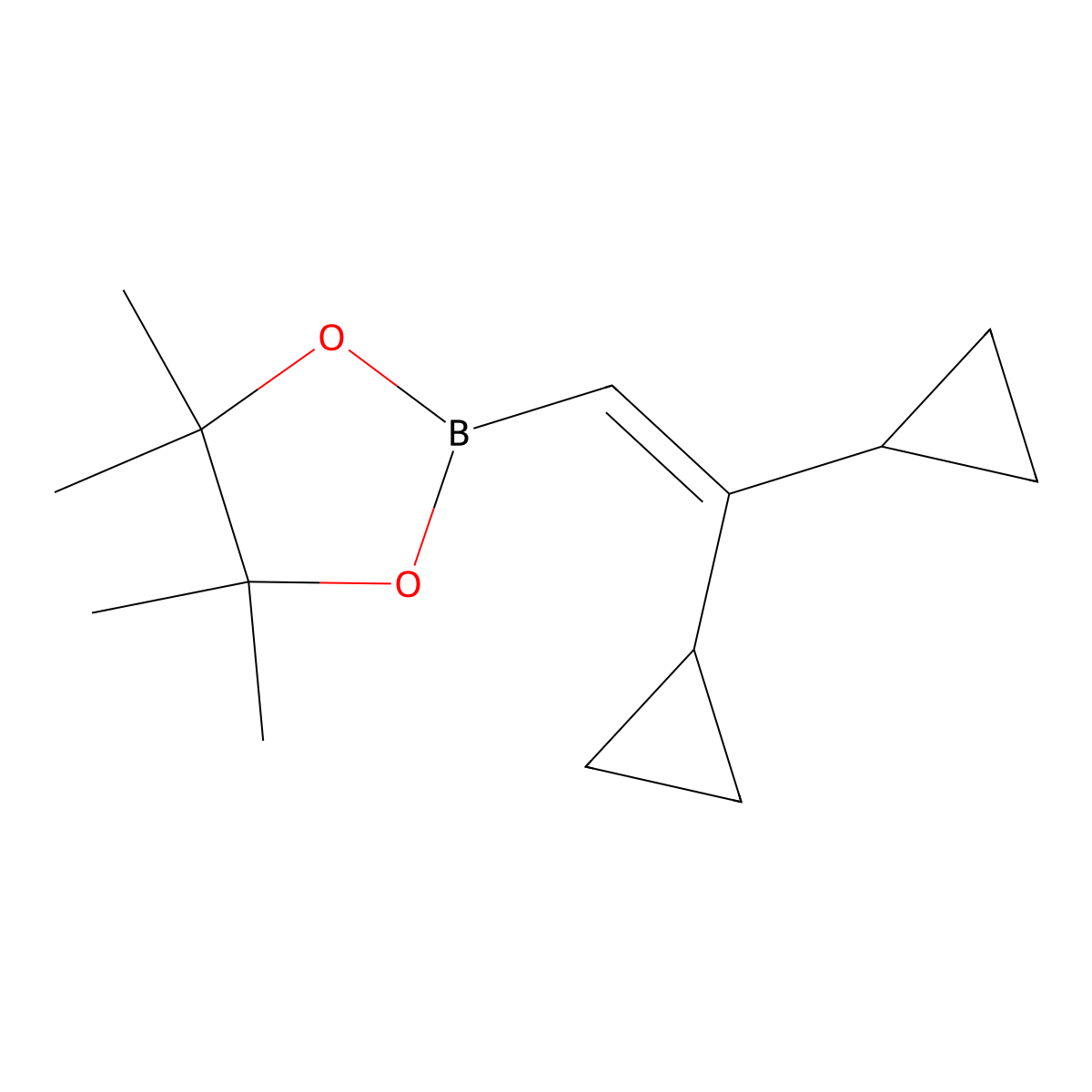 2-(2,2-Dicyclopropylethenyl)-4,4,5,5-tetramethyl-1,3,2-dioxaborolane molecular structure, CAS 2246560-41-6