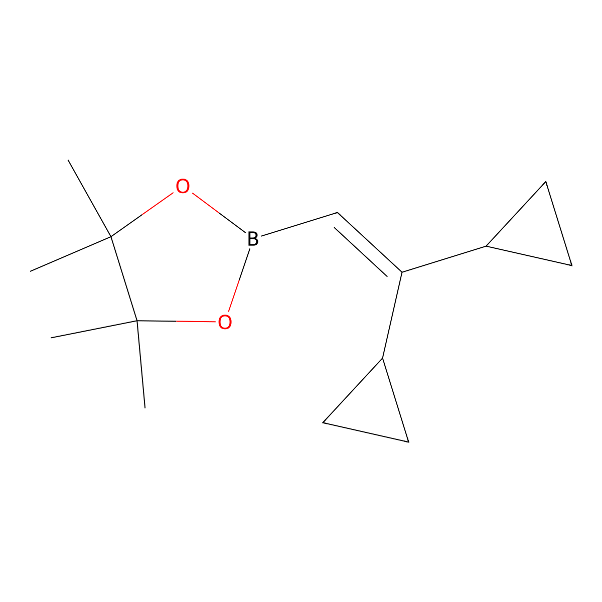 2-(2,2-Dicyclopropylethenyl)-4,4,5,5-tetramethyl-1,3,2-dioxaborolane molecular structure, CAS 2246560-41-6