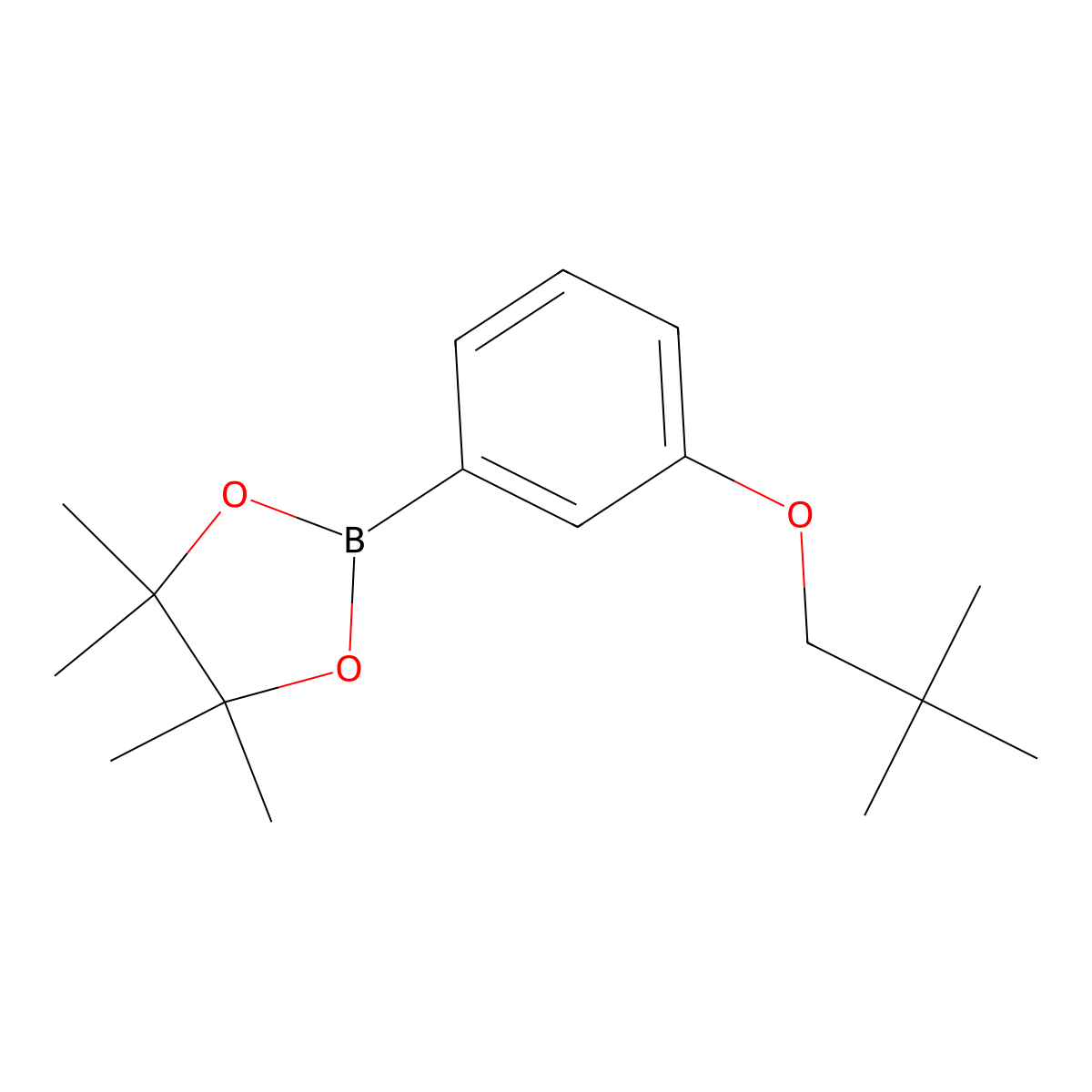 4,4,5,5-Tetramethyl-2-(3-(neopentyloxy)phenyl)-1,3,2-dioxaborolane molecular structure, CAS 2246560-92-7