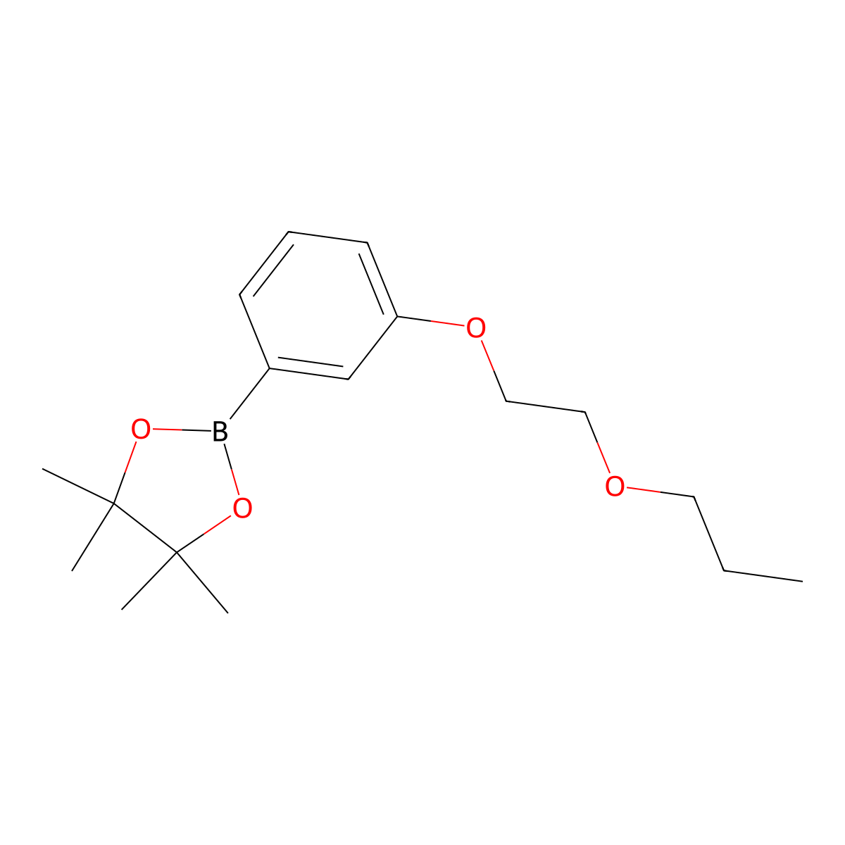 4,4,5,5-Tetramethyl-2-[3-(2-propoxyethoxy)phenyl]-1,3,2-dioxaborolane molecular structure, CAS 2246562-17-2
